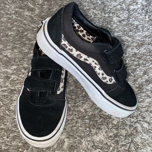 Girls Cheetah striped Vans size 11